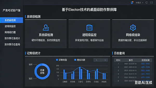 严肃考试客户端界面
