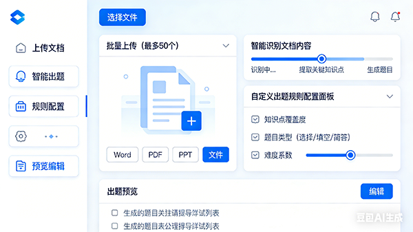 AI智能出题系统界面