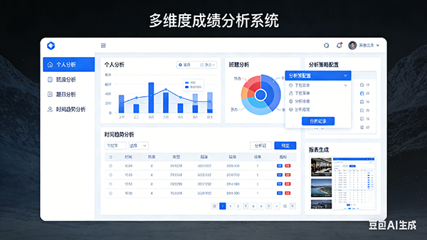 多维度成绩分析界面